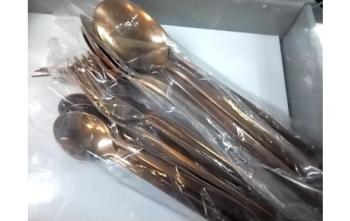 COUVERT INOX COULEUR BRONZE