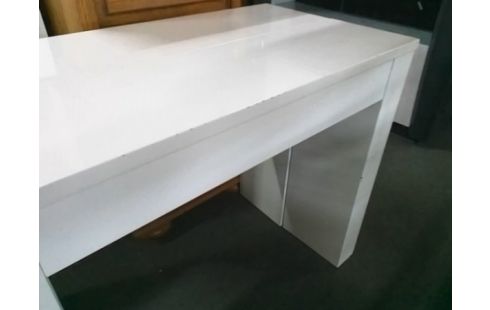 CONSOLE BLANCHE EXTENSIBLE (4 ALLONGES) PLUSIEURS TRACES D'USURES