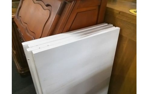 CONSOLE BLANCHE EXTENSIBLE (4 ALLONGES) PLUSIEURS TRACES D'USURES