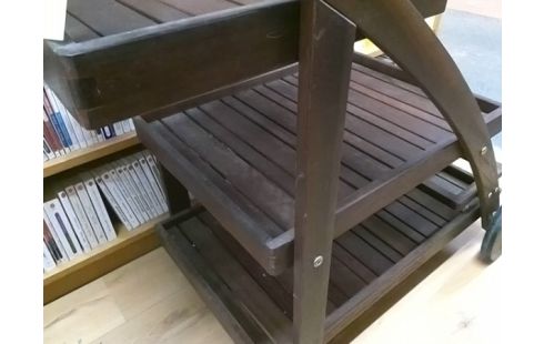 DESSERTE EN TECK AVEC ROULETTES