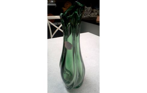 VASE VERTE PATE DE VERRE