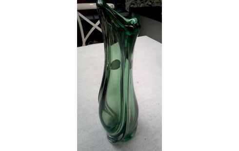 VASE VERTE PATE DE VERRE