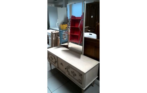 COMMODE, , MIROIR STYLE LOUIS XVI 2 PORTES