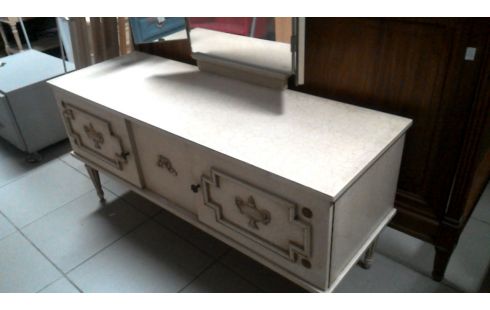 COMMODE, , MIROIR STYLE LOUIS XVI 2 PORTES