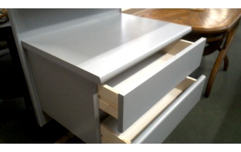 CHEVET GRIS 2 TIROIRS