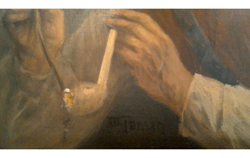 OLIE OP PANEEL MAN MET PIJP W JANSEN