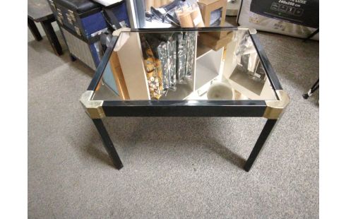 TABLE BASSE VERRE DORE