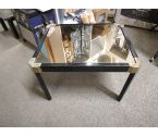 TABLE BASSE VERRE DORE