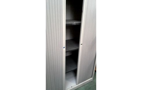 ARMOIRE DE BUREAU BEIGE 2 PORTES COULISSANT