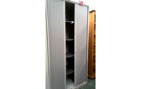 ARMOIRE DE BUREAU BEIGE 2 PORTES COULISSANT