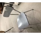 2 CHAISES FORMICA GRISE