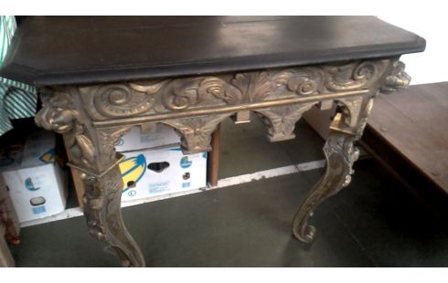 TABLE CONSOLE MET NOIR