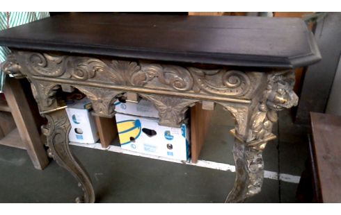 TABLE CONSOLE MET NOIR