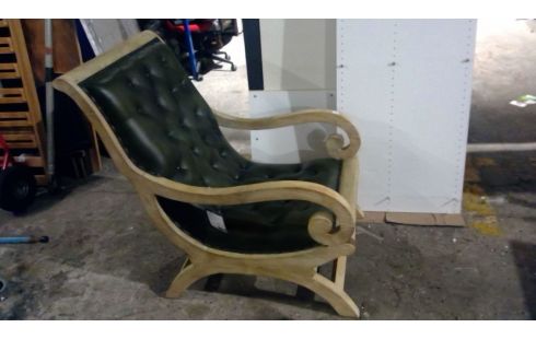 FAUTEUIL HERANI CUIR VERT