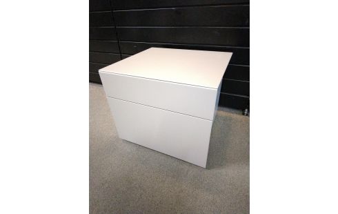 CHEVET GRIS 2 TIROIRS