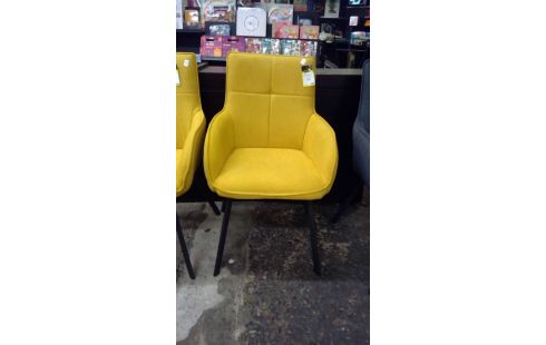 FAUTEUIL JAUNE TISSU