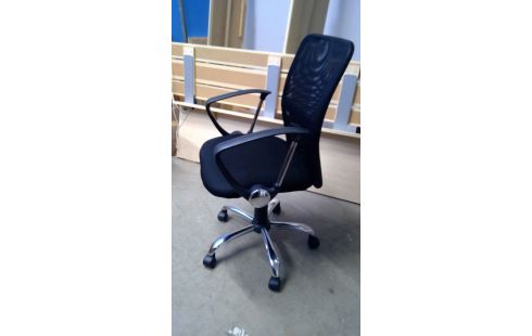 CHAISE DE BUREAU NOIR A ROULETTE