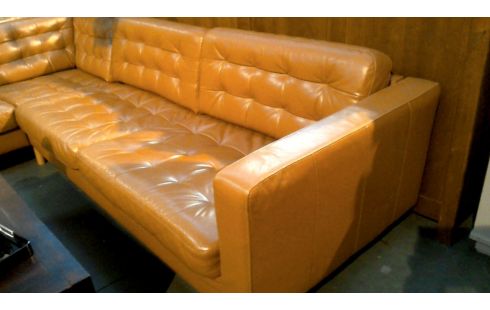 ECKSOFA LEDER BRAUN