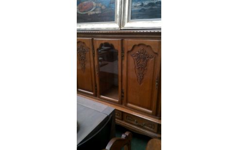 BONHEUR DU JOUR CHIPPENDALE HAUT CHENE 5 PORTES / 5 TIROIRS