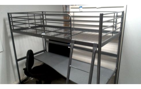 CAMA DOSEL IKEA MET, , ESCRITORIO GRIS METAL