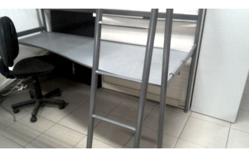 CAMA DOSEL IKEA MET, , ESCRITORIO GRIS METAL
