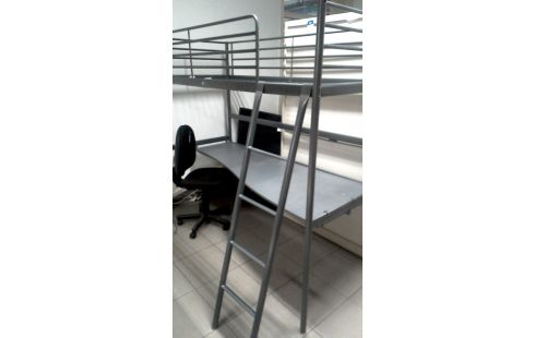 CAMA DOSEL IKEA MET, , ESCRITORIO GRIS METAL