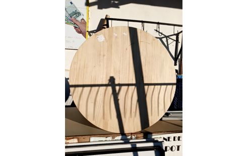 TABLE RONDE PIN MASSIF