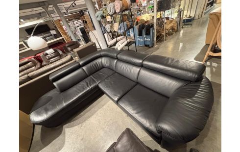 1317 SALON ANGLE CUIR NOIR