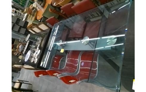 TABLE A MANGER EN VERRE RALLONGES INTEGREES