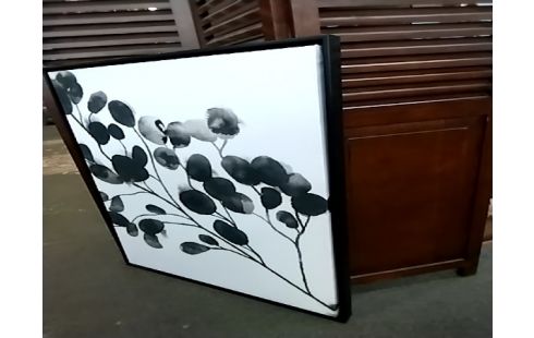 CADRE FEUILLAGE NOIR ET BLANC