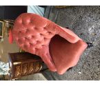 FAUTEUIL VELOURS ROSE