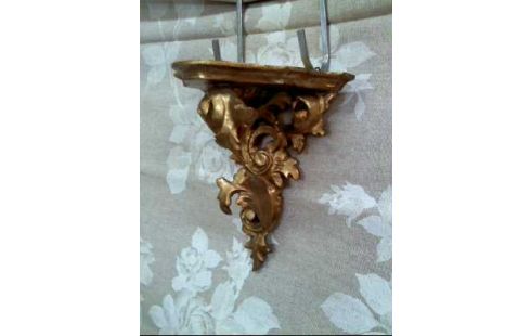 WANDKONSOLE + ENGEL 2-TEILIG GOLDFARBEN