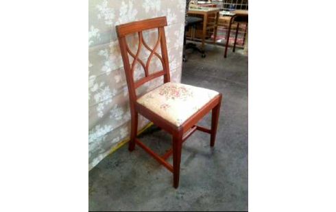 STUHL HOLZ KIRSCHBAUM SITZPOLSTER FLORAL