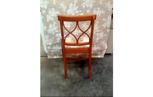 STUHL HOLZ KIRSCHBAUM SITZPOLSTER FLORAL