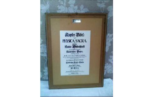 KUPFERSTICH <PHYSICA SACRA> I.R. SCHEUCHZER