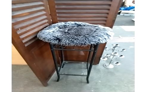 GALETTES DE CHAISE FAUSSE FOURRURE LOT DE 2