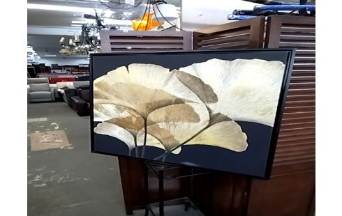 CADRE FEUILLES DORÉ