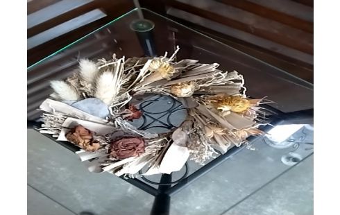 COURONNE FLEURS SÉCHÉES