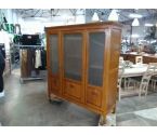 ARMOIRE 3 PORTES VITRE BOIS MASSIF