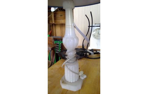 LAMPE A POSER ALBATRE + ABAT JOUR