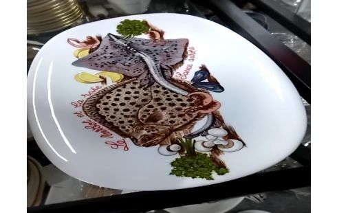 SERVICE Porcelaine poisson avec saucière