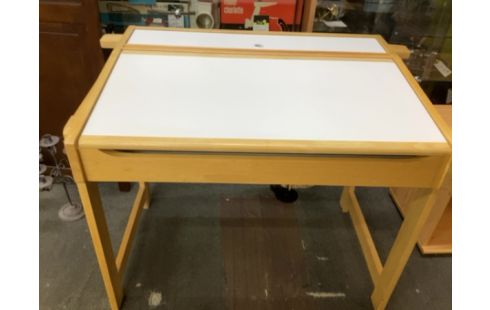 BUREAU PUPITRE BLANC/BOIS