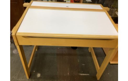 BUREAU PUPITRE BLANC/BOIS