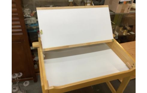 BUREAU PUPITRE BLANC/BOIS