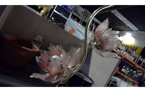 LAMPADAIRE FLEURS DORÉ