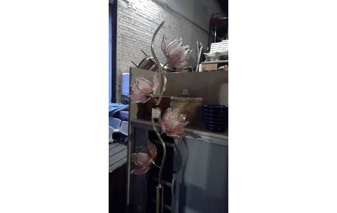 LAMPADAIRE FLEURS DORÉ