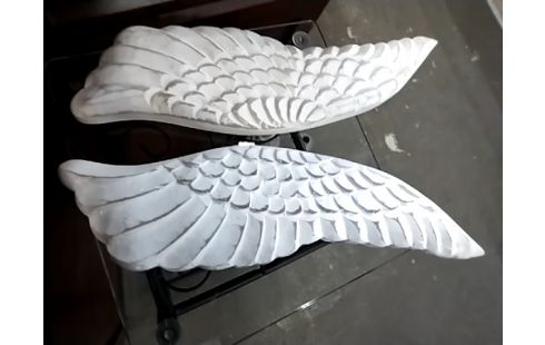 AILE ANGE BOIS BLANC LOT DE 2