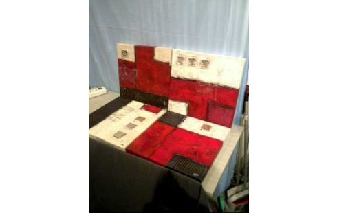 BILDER AUF LEINWAND <CAS> 4ER-SET ABSTRAKT