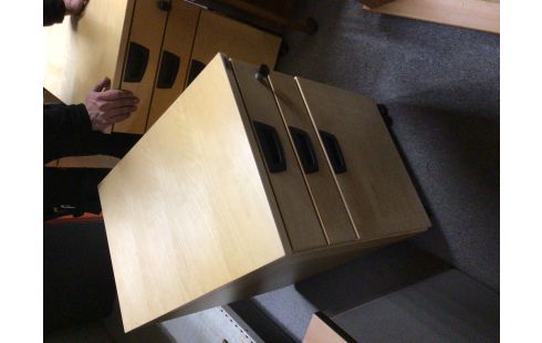 CLASSEUR COULEUR HETRE 3 TIROIRS + CLE PM