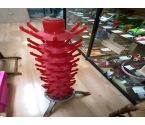 HERISSON PIED METAL SUPPORT PVC ROUGE